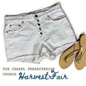 Pistola White Denim Shorts, Size 28